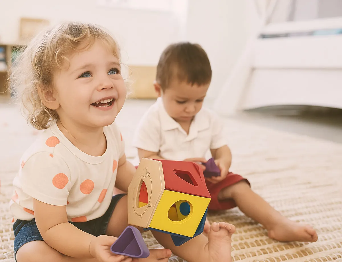 Copii și educatoare la Centrul Educațional Cheițele Cunoașterii